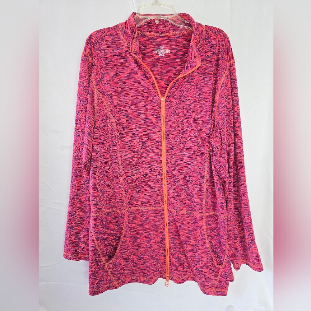 CJ Banks Vibrant Pink and Orange Jacket